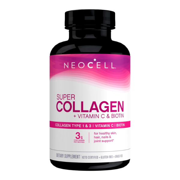 NeoCell Super Collagen With Vitamin C and Biotin, Skin, Hair and Nails Supplement, Includes Antioxidants, Tablet, 180 Count, 1 Bottle