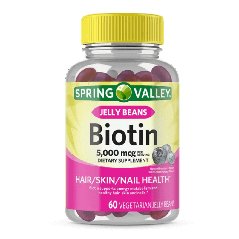 Spring Valley Biotin Vegetarian Jelly Beans, 5000 Mcg, 60 Count